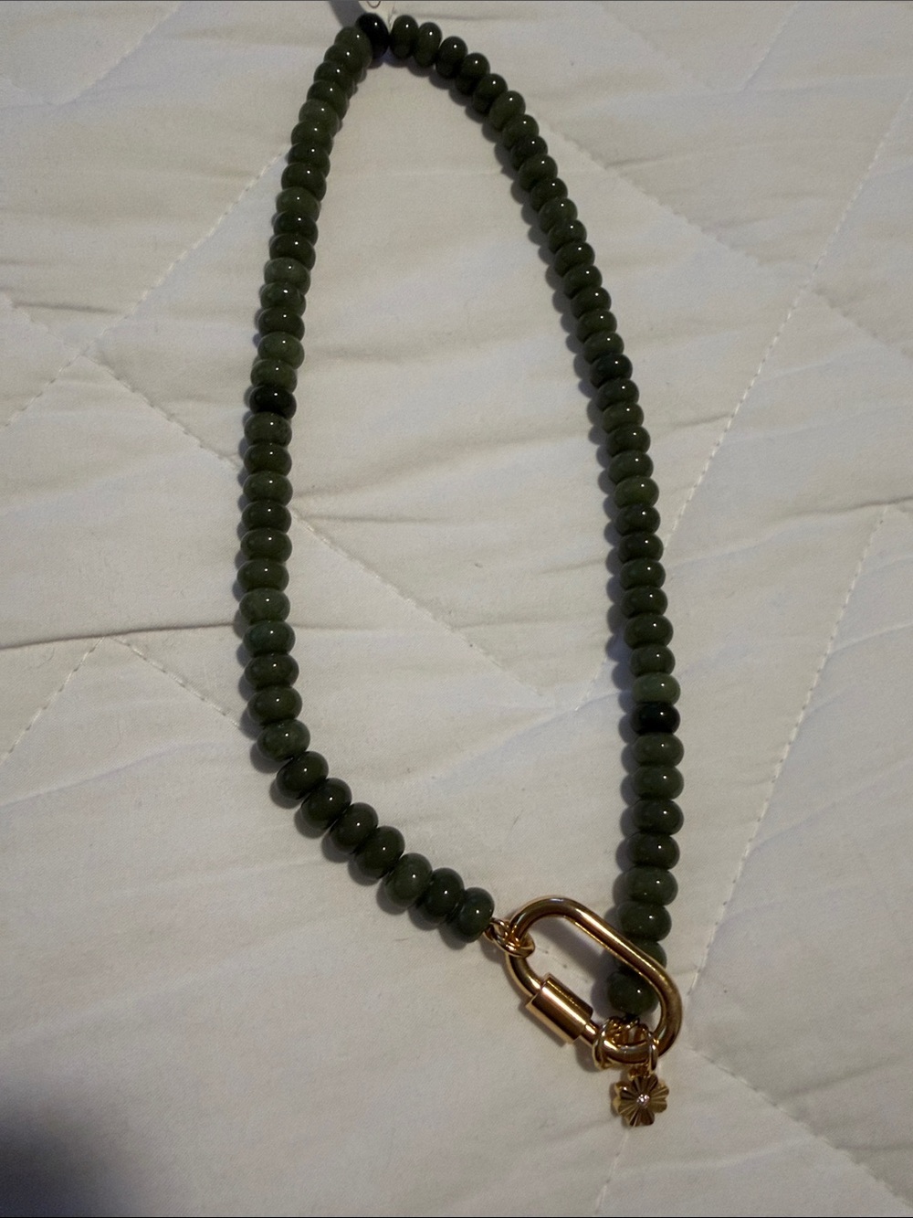 Madewell Semiprecious Beaded Carabiner Charm Necklace